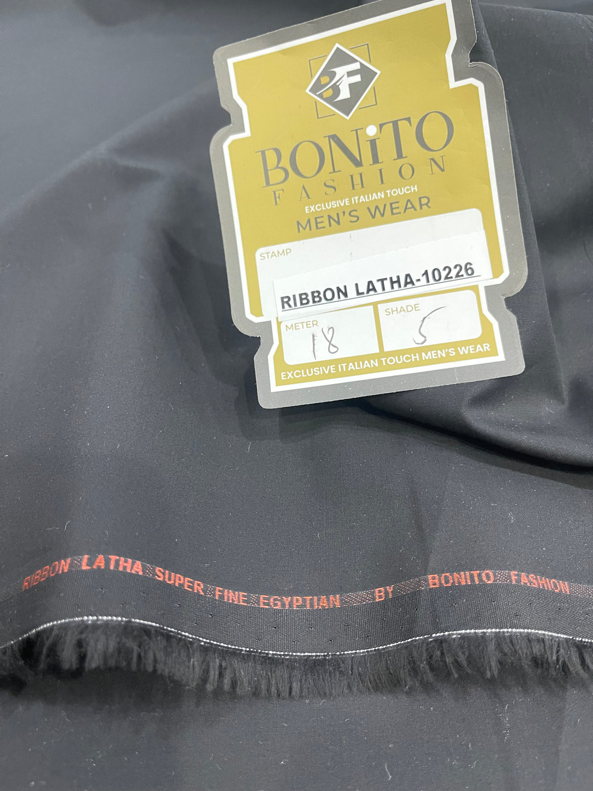 Ribbon Latha — Egyptian Cotton | Black