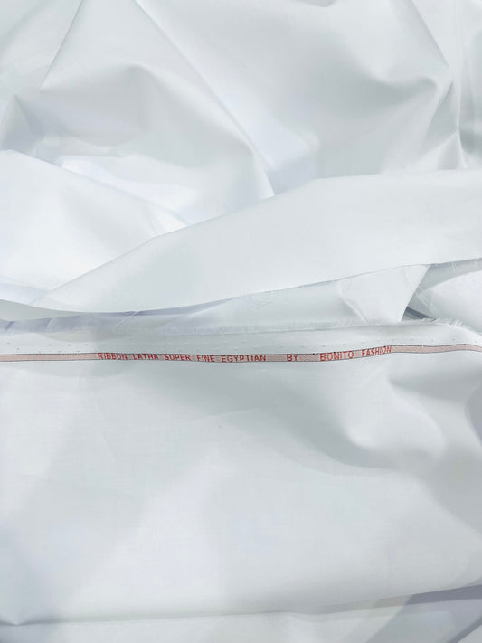 Ribbon Latha — Egyptian Cotton | White